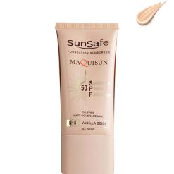 کرم ضدآفتاب سان سیف مکی سان کرم پودری و پرایمری SPF50 - n15-بژ-وانیلی