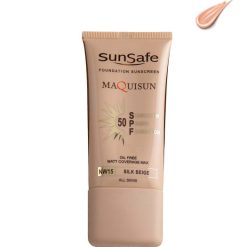 کرم ضدآفتاب سان سیف مکی سان کرم پودری و پرایمری SPF50 - nw15-بژ-ابریشمی