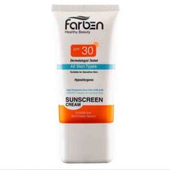 کرم ضد آفتاب بی رنگ فاربن مخصوص پوست های حساس با SPF 30 حجم 50 ميل