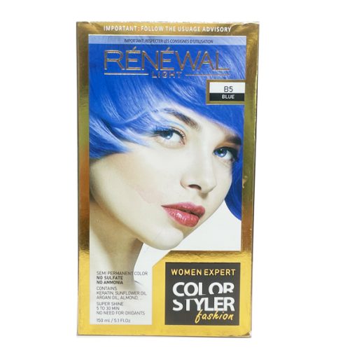 رنگ مو رنوال لایت رنگ آبی BLUE شماره B5 حجم 150 میلی لیتر