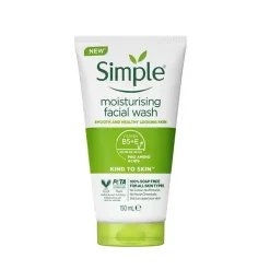 ژل شستشو صورت سیمپل آبرسان مدل moisturising حجم 150 میل