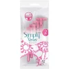خودتراش زنانه 2 تیغه ژیلت مدل simply venus بسته 5 عددی