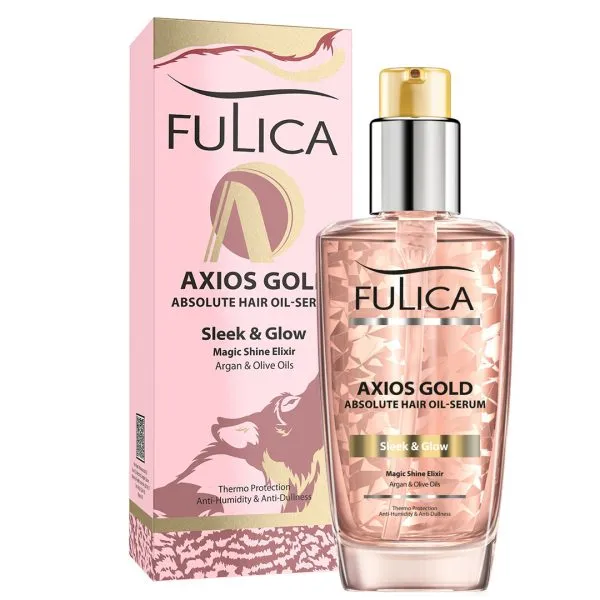 سرم مو فولیکا مدل براق کننده حاوی روغن آرگان Axios Gold حجم 90 میلی لیتر
