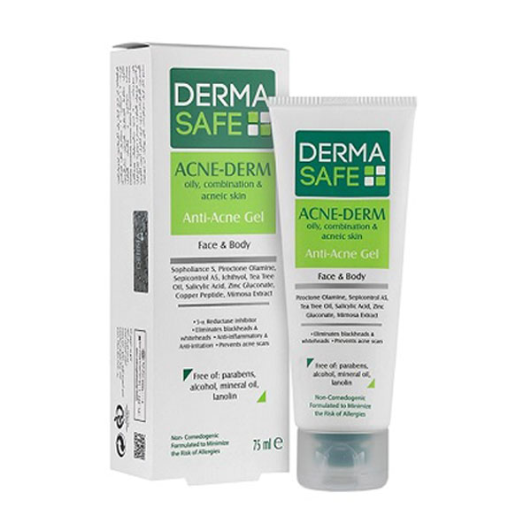ژل مرطوب کننده درماسیف مدل ACNE DERM پوست چرب ۴۰ میل